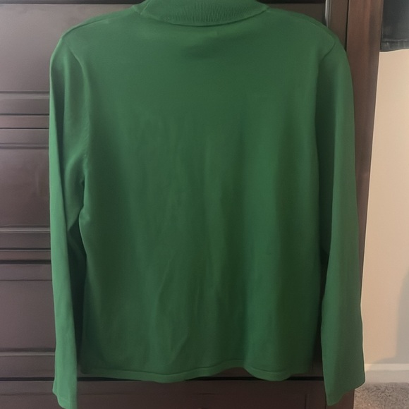 Vintage Pendleton Forest Green Turtleneck Silk Knit Sweater size Petite M - Picture 4 of 5